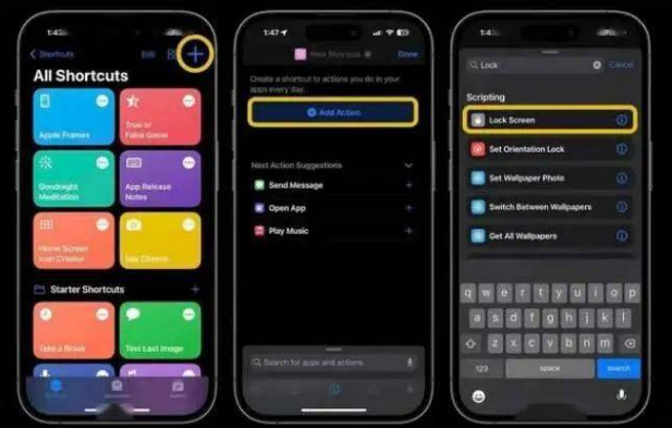 灵台苹果14锁屏维修店分享iPhone14升级iOS16.4后如何创建锁屏快捷方式 